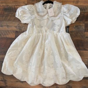 Dream Sister Jane Women's Bib Collar Mini Smock Dress NWT